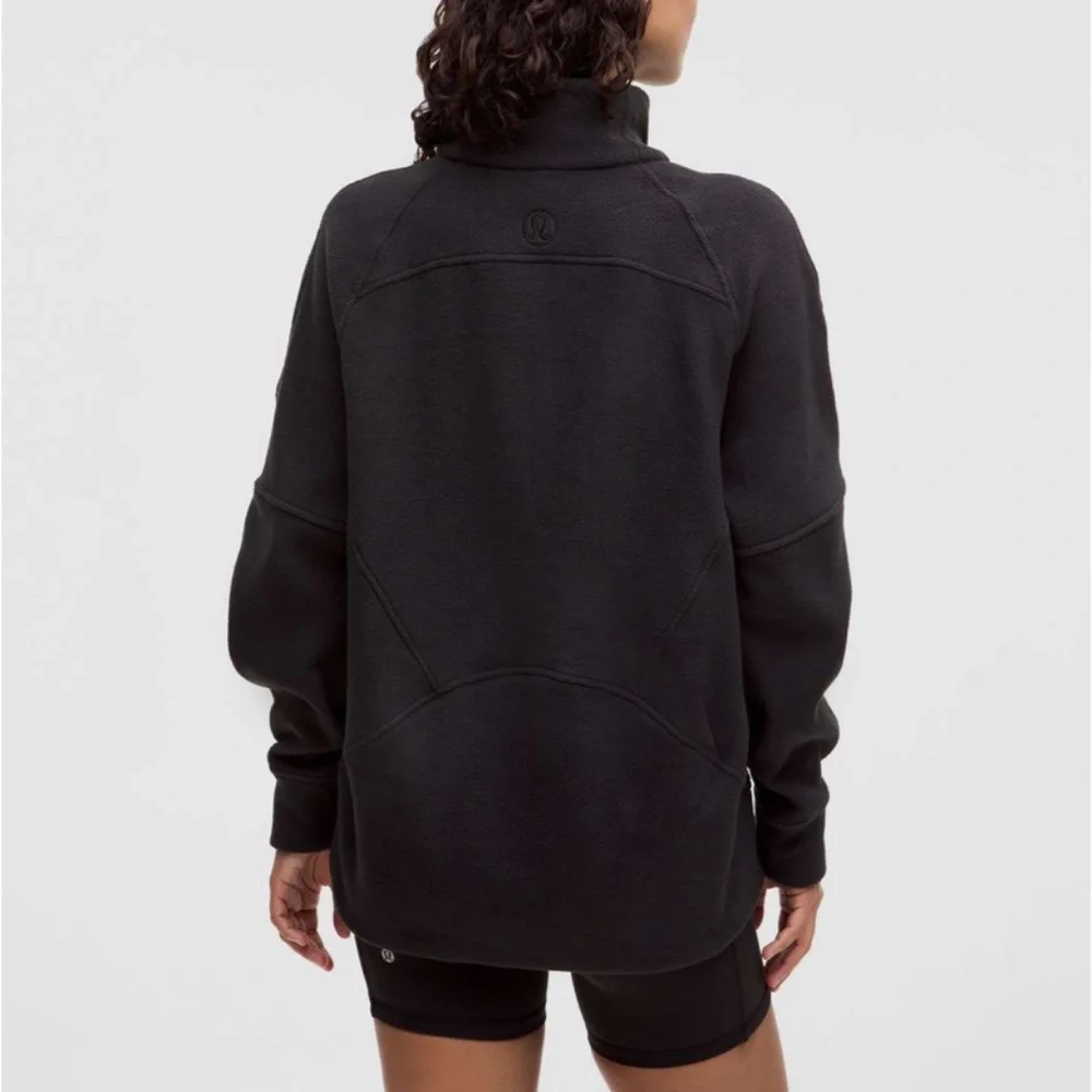 Lululemon Scuba Tumbled Fleece Funnel-Neck Half Zip | Black | M/L - Picture 5 of 8